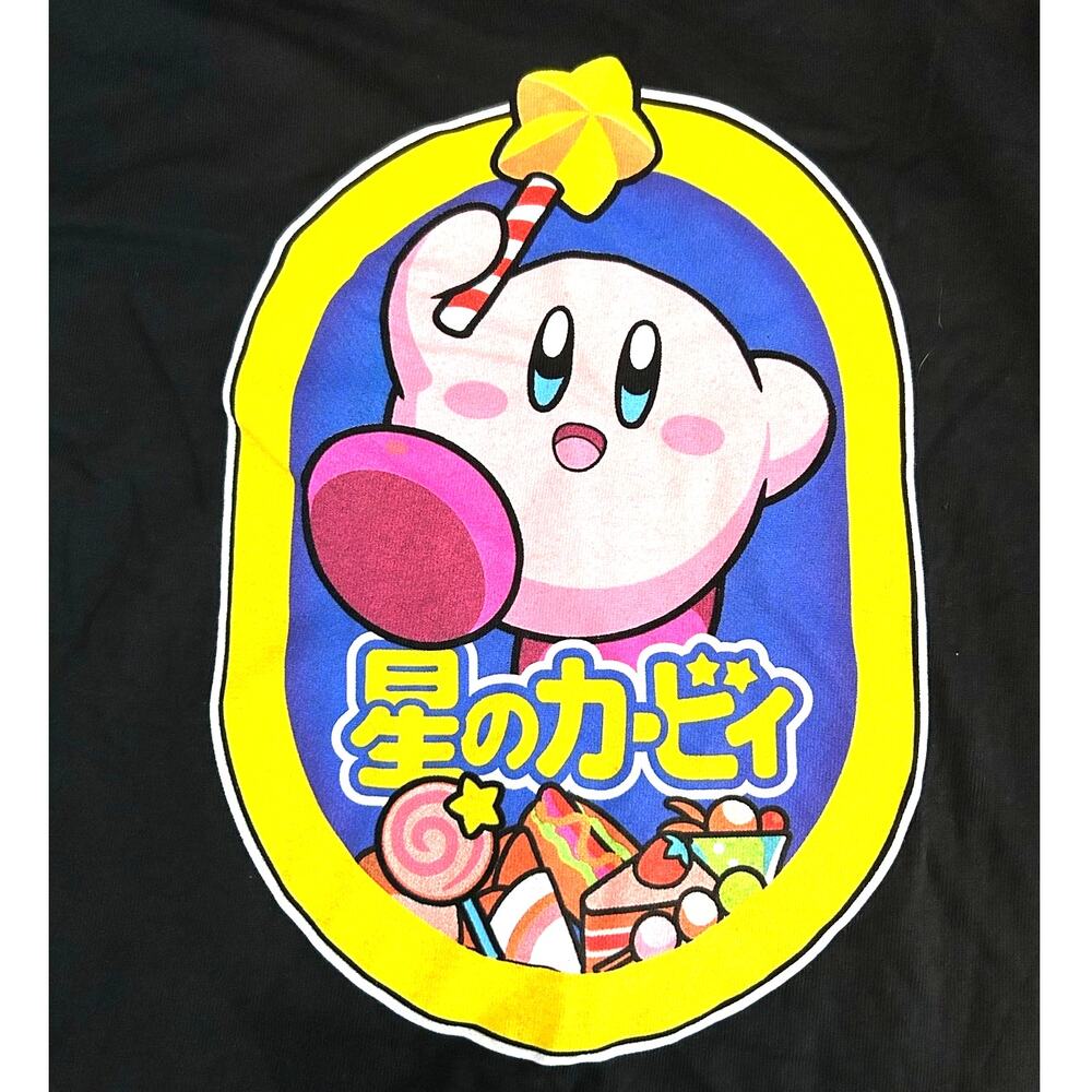 KIRBY Graphic Tee NEW Black Long Sleeve Size M